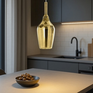 Gea luce ofelia lampada a sospensione da cucina colore oro
