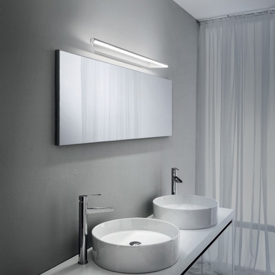 Applique da bagno circular linea light cromo led 8w 3000k fp