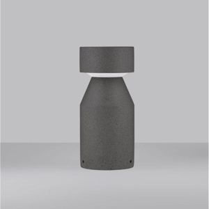 Lampione da giardino in cemento nero led 12w 3000k ip65