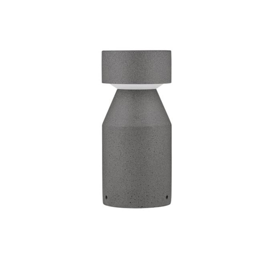 Lampione da giardino in cemento nero led 12w 3000k ip65