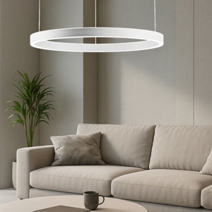 Gea luce criseide lampadario led 100w 3000k moderno bianco