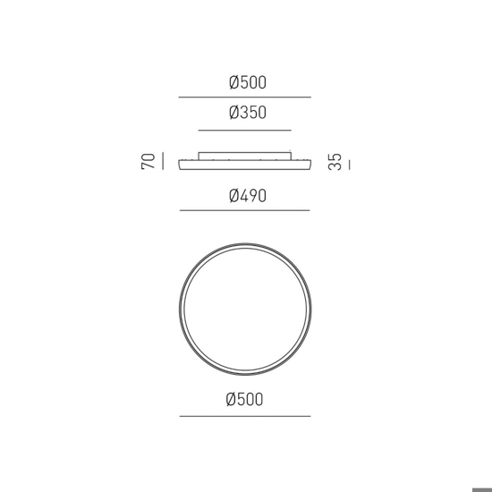 Gea luce acelia plafoniera led 40w da 3000k a 4000k moderna