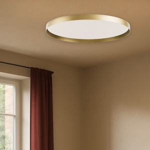 Gea luce acelia plafoniera moderna led 40w da 3000k a 4000k colore oro