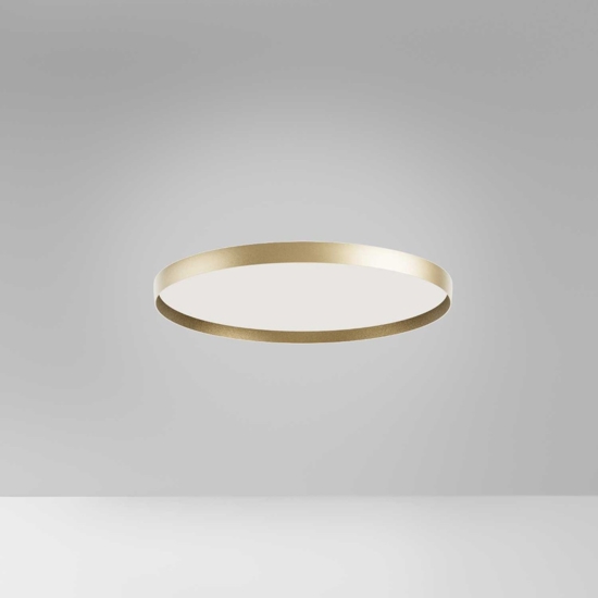 Gea luce acelia plafoniera moderna led 40w da 3000k a 4000k colore oro