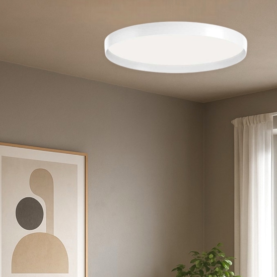 Gea luce acelia plafoniera moderna led 30w da 3000k a 4000k tonda