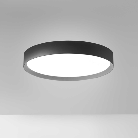 Gea luce plafoniera moderna led 60w da 3000k a 4000k nera