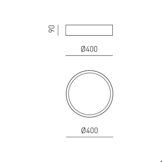Gea luce ava plafoniera moderna led 30w da 3000k a 4000k per soggiorno