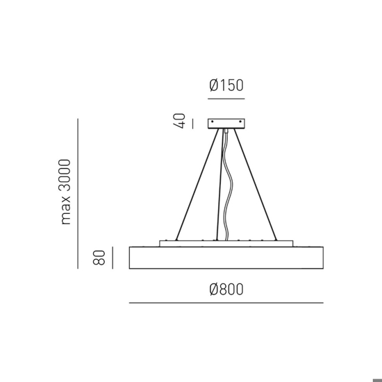 Gea luce ava lampadario moderno led 92w da 3000k a 4000k bianco