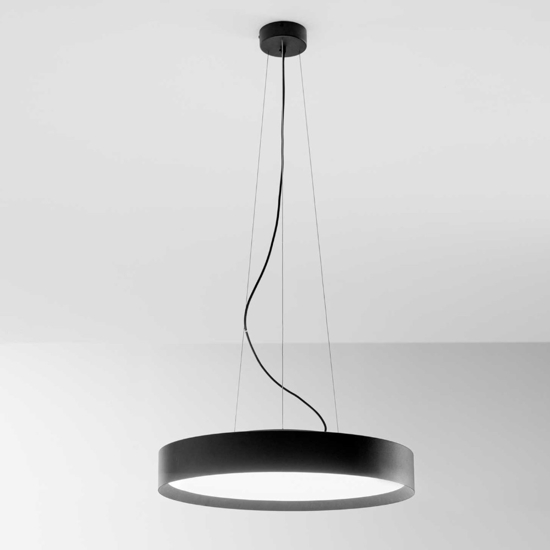 Gea luce ava lampadario cucina led 70w da 3000k a 4000k nero