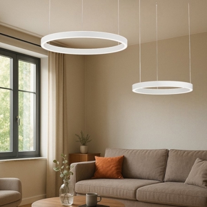 Gea luce criseide lampadario moderno led 75w 3000k due luci