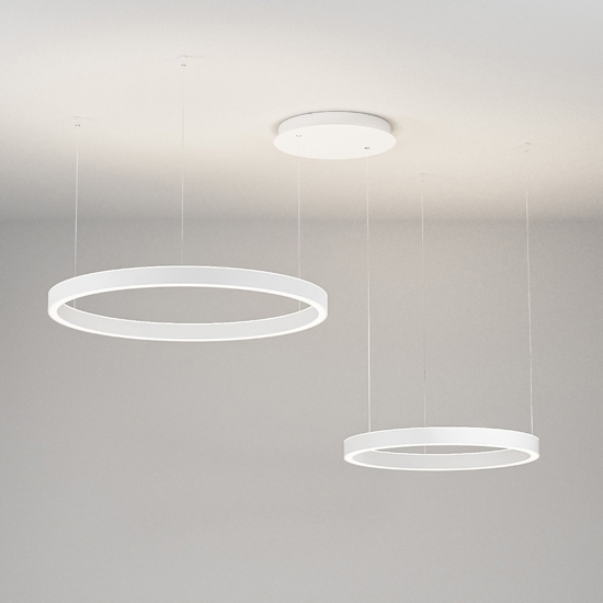 Gea luce criseide lampadario moderno led 75w 3000k due luci