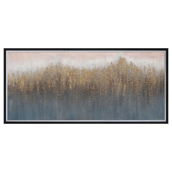 Quadro astratto moderno 65x150 cm materico cornice legno nero e argento