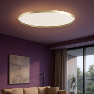 Gea luce acelia plafoniera moderna led 76w da 3000k a 4000k colore oro