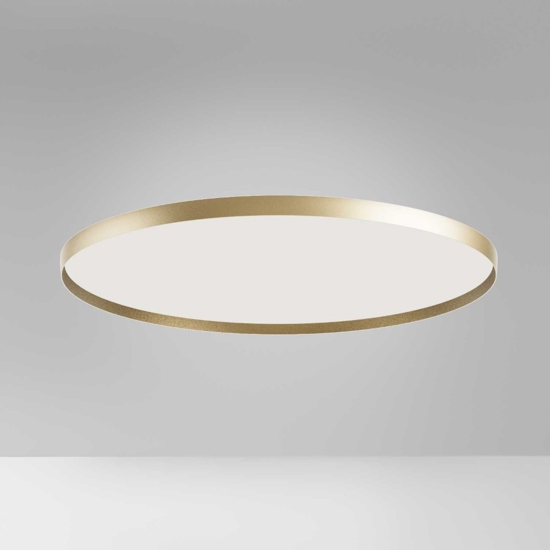 Gea luce acelia plafoniera moderna led 76w da 3000k a 4000k colore oro