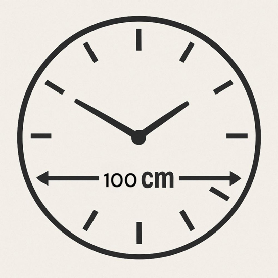 Grande orologio 100cm da parete cipro di resina moderno particolare