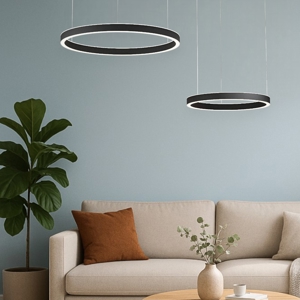 Gea luce criseide lampadario moderno led 75w 3000k per soggiorno