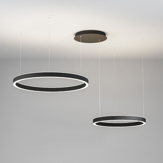 Gea luce criseide lampadario moderno led 75w 3000k per soggiorno