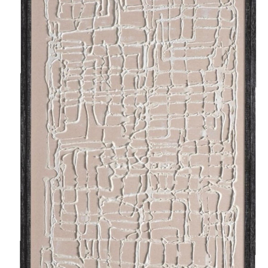 Quadro verticale astratto moderno cornice legno 60x120 cm pittura in rilievo