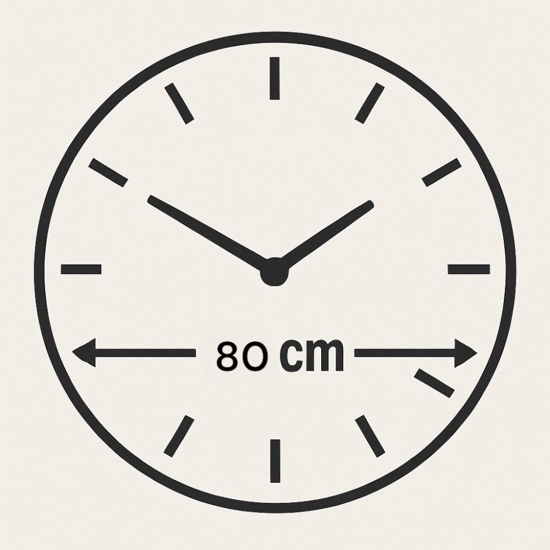 Grande orologio da parete 80cm gala di resina effetto marmo