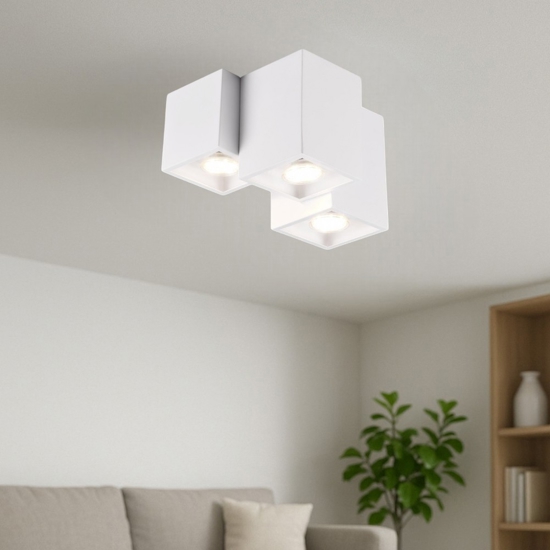 Plafoniera da soffitto plafoniera cubi moderna 3 luci