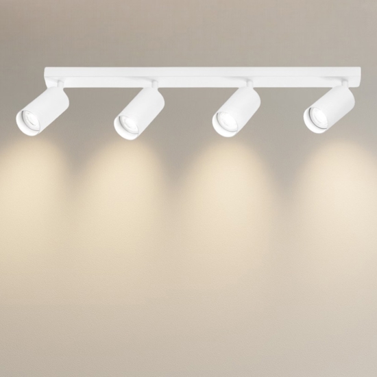 Isyluce plafoniera bianca con faretti orientabili