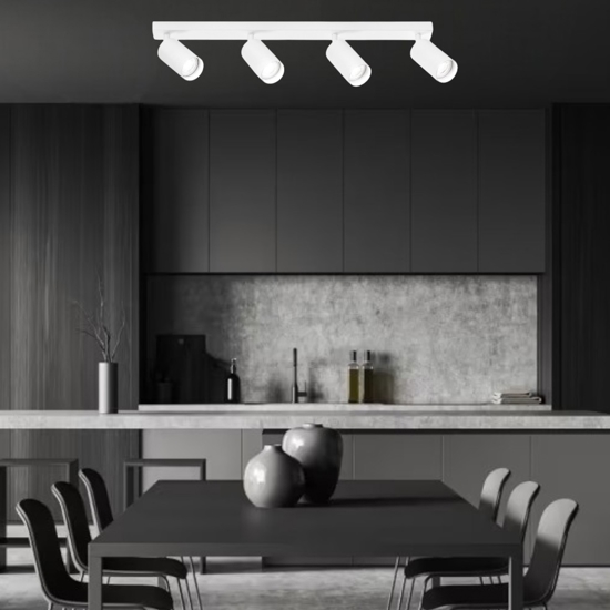Isyluce plafoniera bianca con faretti orientabili
