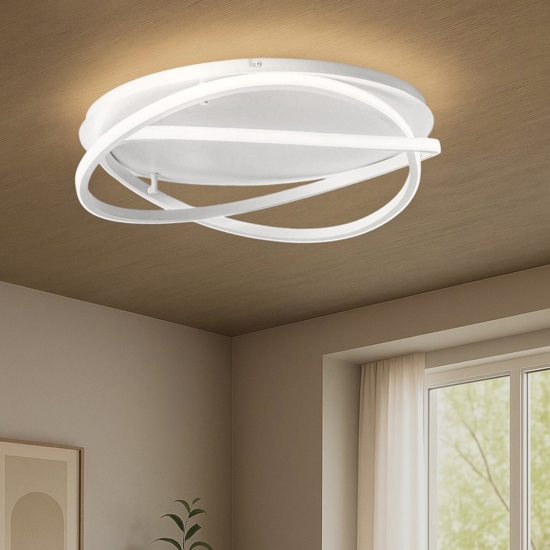 Gea luce atia plafoniera moderna led 50w 3000k rotonda bianca