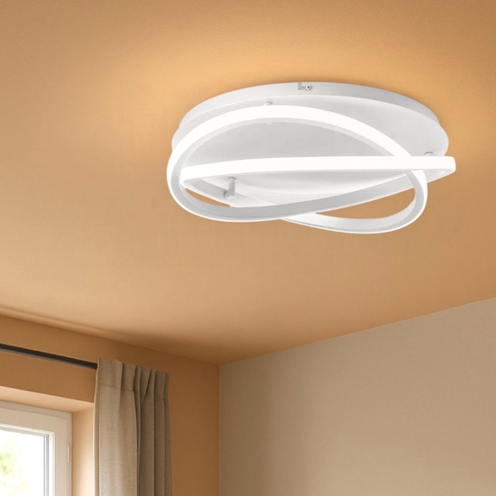 Gea luce atia plafoniera moderna led 40w 3000k bianca per salotto