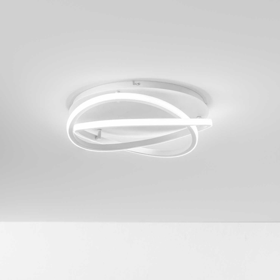 Gea luce atia plafoniera moderna led 40w 3000k bianca per salotto
