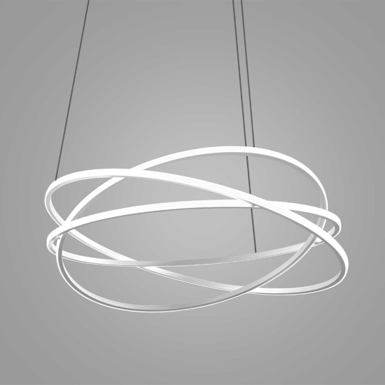 Gea luce atia lampadario moderno led 120w 3000k bianco minimal