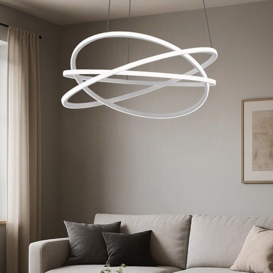 Gea luce atia lampadario moderno led 100w 3000k per salotto
