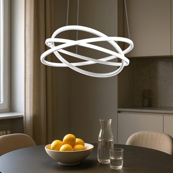 Gea luce atia lampadario cucina led 80w 3000k design moderno