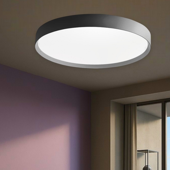 Gea luce plafoniera moderna led 80w da 3000k a 4000k tonda