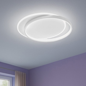 Gea luce christine plafoniera moderna led 48w 3000k rotonda sottile