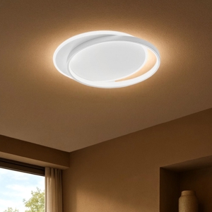 Gea luce christine plafoniera led 40w 3000k moderna bianca