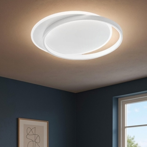 Gea luce christine plafoniera moderna led 65w 3000k tonda per salotto