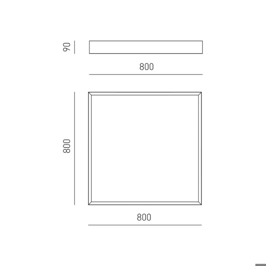 Gea luce aoi plafoniera moderna led 80w da 3000k a 4000k minimal