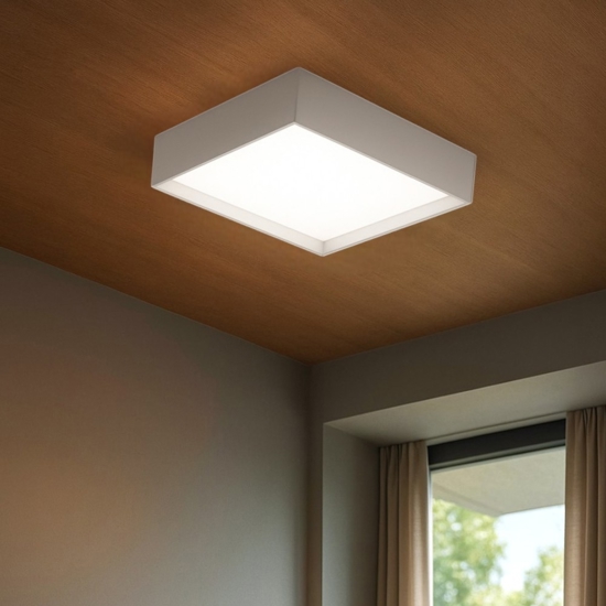 Gea luce aoi plafoniera moderna led 30w da 3000k a 4000k quadrata