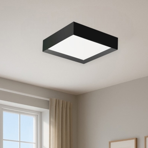 Gea luce aoi plafoniera moderna led 30w da 3000k a 4000k nera