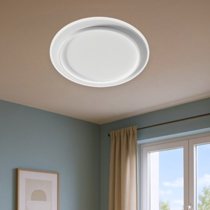 Gea luce dharma plafoniera moderna led 49w 3000k bianca circolare