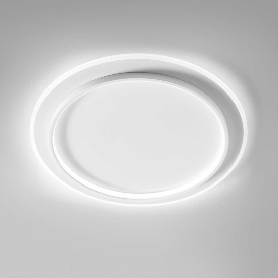 Gea luce dharma plafoniera moderna led 65w 3000k tonda per salotto