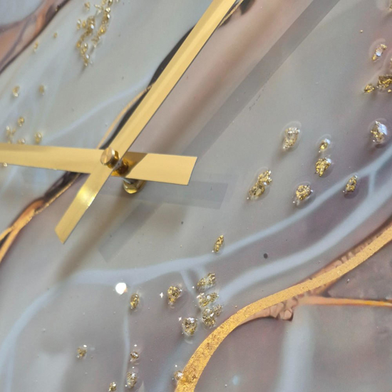 Grande orologio da parete 80cm luxy rotondo oro per soggiorno