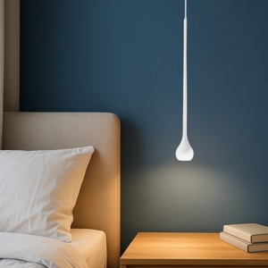 Gea luce ursula lampada a sospensione led 5w 3000k per comodino minimal