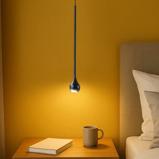 Gea luce ursula lampada a sospensione led 5w 3000k a forma di goccia