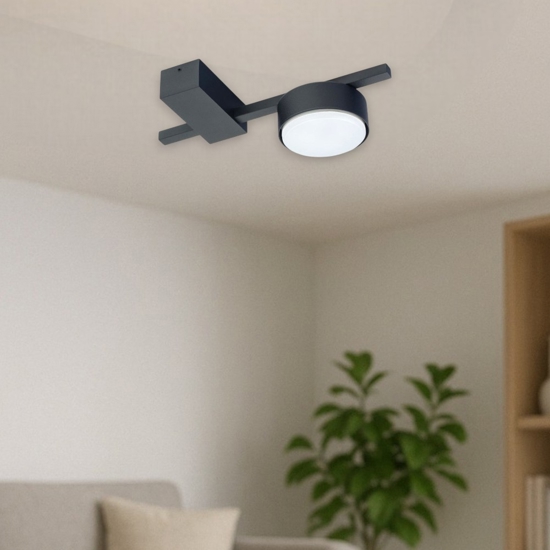 Piccola plafoniera nera design moderna per cucina