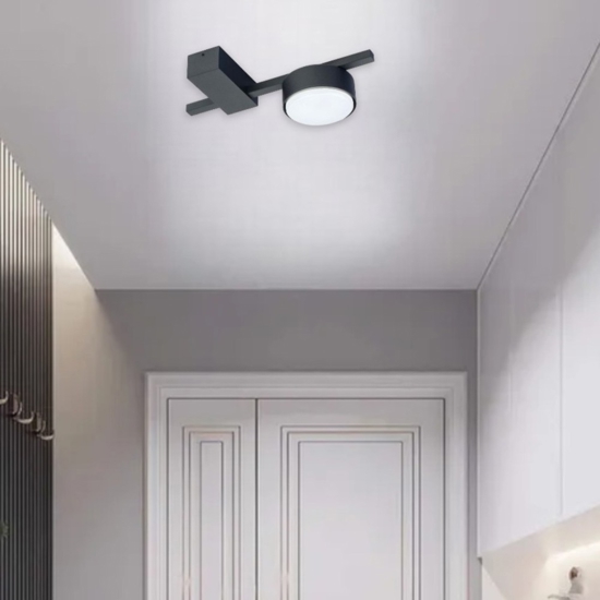 Piccola plafoniera nera design moderna per cucina