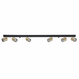 Plafoniera da soffitto con faretti orientabili nero oro