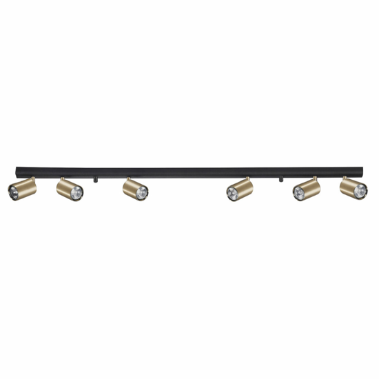 Plafoniera da soffitto con faretti orientabili nero oro