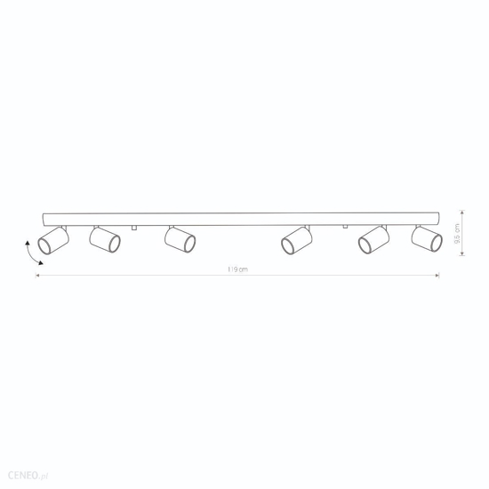 Plafoniera da soffitto con faretti orientabili nero oro