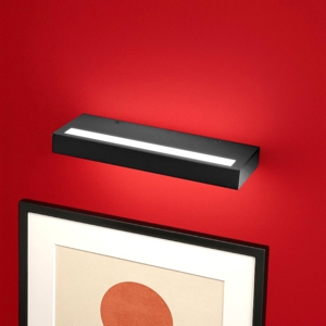 Gea luce gap applique da parete led 34w 3000k rettangolare nera